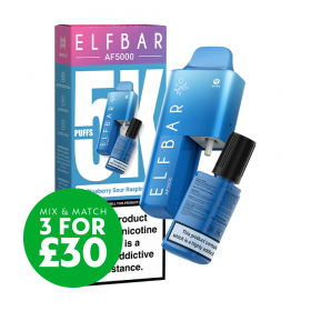 Elf Bar AF5000 Disposable Vape - Blueberry Sour Raspberry